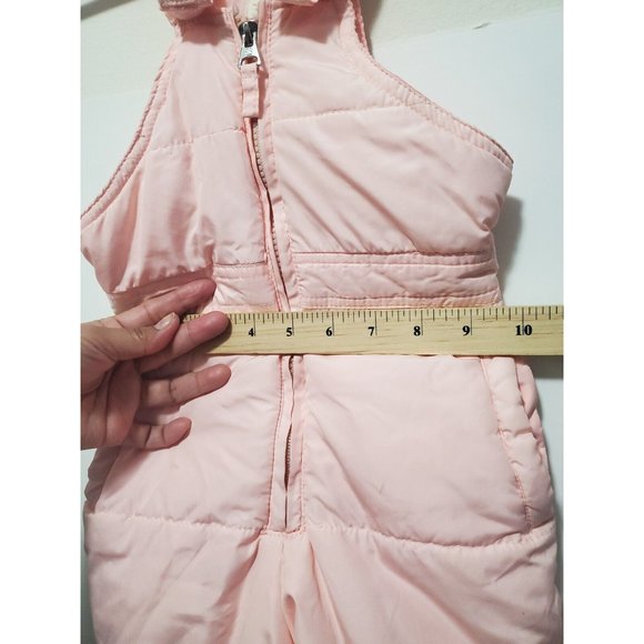 Jessica Simpson Snow Pant Play Bib -  Coral Pink 2T Adjustable - Picture 8 of 16